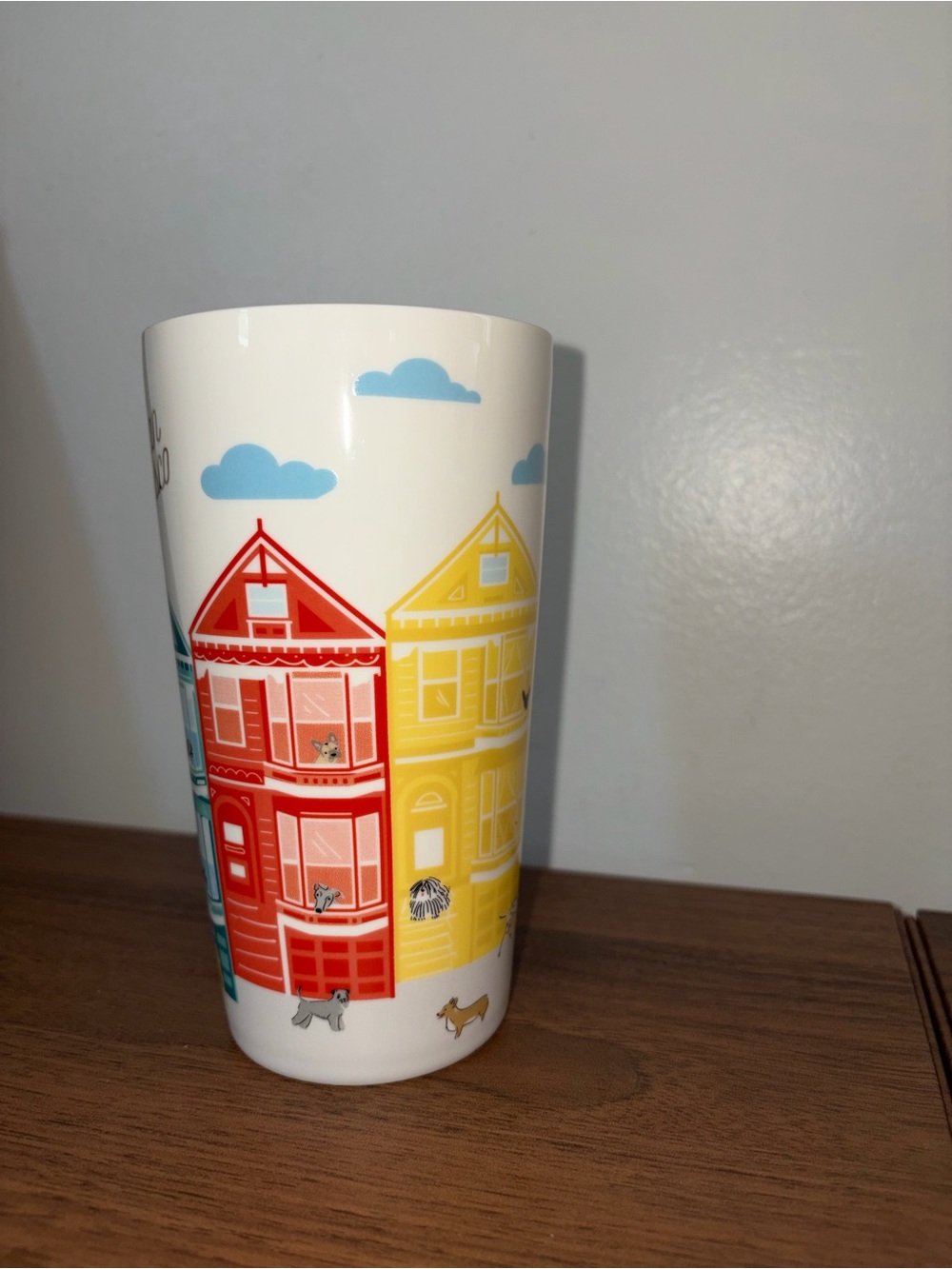 SAN FRANCISCO Ceramic Tumbler & Lid "Painted Ladies" 2017 - Picture 2 of 7